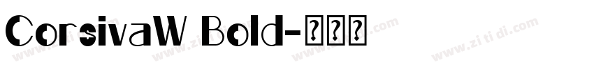 CorsivaW Bold字体转换